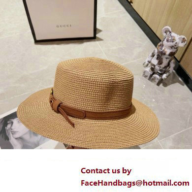 Celinepanama hat in straw Natural / Chestnut 2024