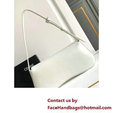 Celine MEDIUM LOLA BAG in shiny calfskin WHITE 2024 - Click Image to Close