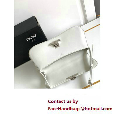 Celine MEDIUM LOLA BAG in shiny calfskin WHITE 2024