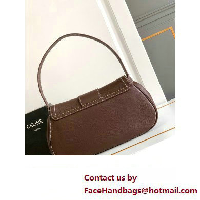 Celine MEDIUM POLLY BAG in SUPPLE CALFSKIN DARK BURGUNDY 2024