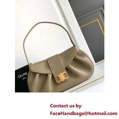 Celine MEDIUM POLLY BAG in SUPPLE CALFSKIN ETOUPE 2024