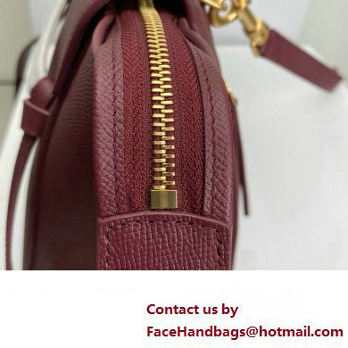 Celine MICRO Belt bag in grained calfskin BURGUNDY 2024