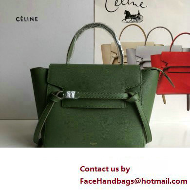 Celine MICRO Belt bag in grained calfskin GREEN 01 2024 - Click Image to Close