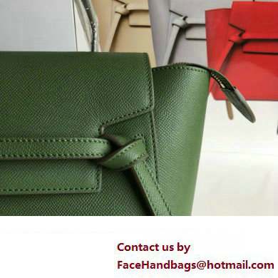 Celine MICRO Belt bag in grained calfskin GREEN 01 2024