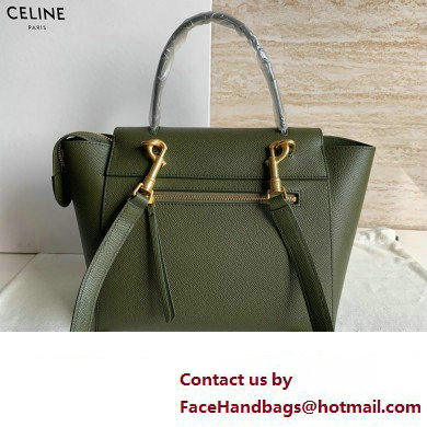 Celine MICRO Belt bag in grained calfskin GREEN 02 2024