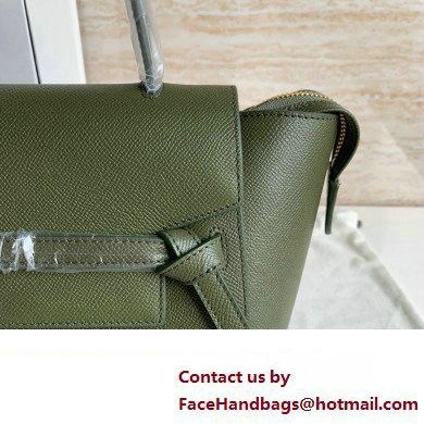 Celine MICRO Belt bag in grained calfskin GREEN 02 2024