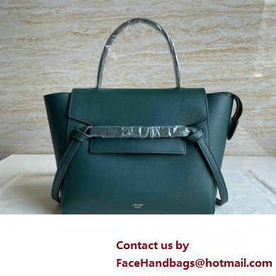 Celine MICRO Belt bag in grained calfskin GREEN 03 2024