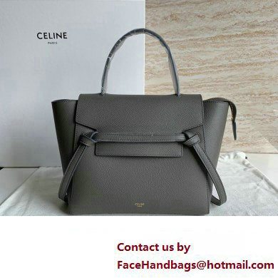 Celine MICRO Belt bag in grained calfskin GRIS ETAIN 2024