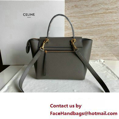 Celine MICRO Belt bag in grained calfskin GRIS ETAIN 2024