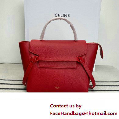 Celine MICRO Belt bag in grained calfskin RED 2024 - Click Image to Close