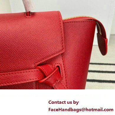 Celine MICRO Belt bag in grained calfskin RED 2024