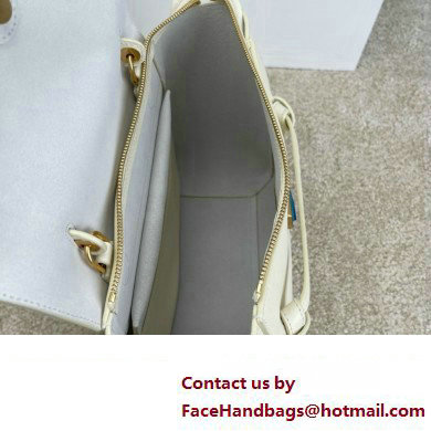 Celine MICRO Belt bag in grained calfskin WHITE 2024