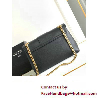 Celine Medium Victoire Bag in SUPPLE CALFSKIN Black/GOLD 2024