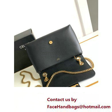 Celine Medium Victoire Bag in SUPPLE CALFSKIN Black/GOLD 2024