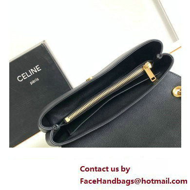 Celine Medium Victoire Bag in SUPPLE CALFSKIN Black/GOLD 2024