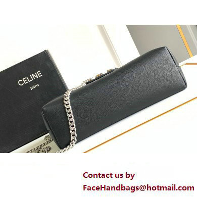 Celine Medium Victoire Bag in SUPPLE CALFSKIN Black/SILVER 2024