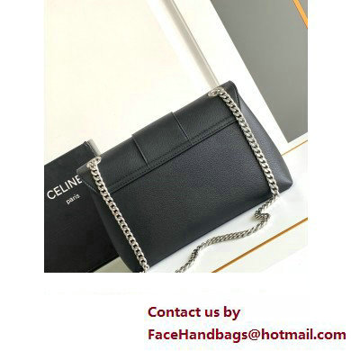 Celine Medium Victoire Bag in SUPPLE CALFSKIN Black/SILVER 2024