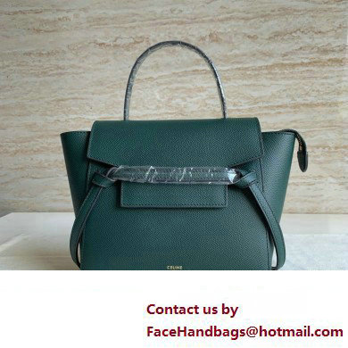 Celine Nano Belt bag in grained calfskin green 05 2024 - Click Image to Close