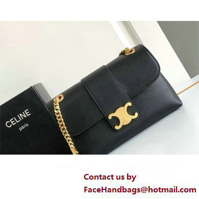 Celine TEEN Victoire Bag in SUPPLE CALFSKIN Black/GOLD 2024 - Click Image to Close