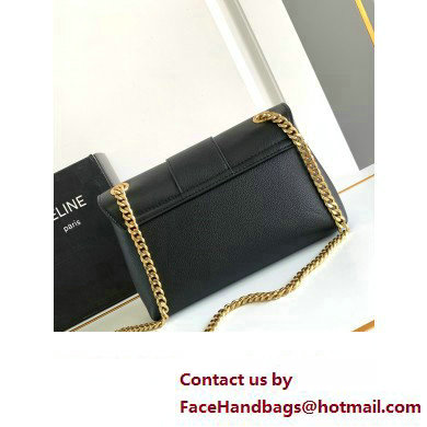 Celine TEEN Victoire Bag in SUPPLE CALFSKIN Black/GOLD 2024