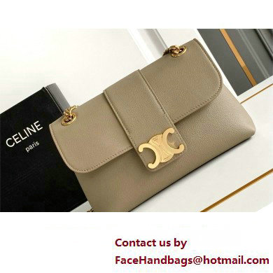 Celine TEEN Victoire Bag in SUPPLE CALFSKIN ETOUPE 2024 - Click Image to Close