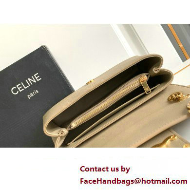 Celine TEEN Victoire Bag in SUPPLE CALFSKIN ETOUPE 2024