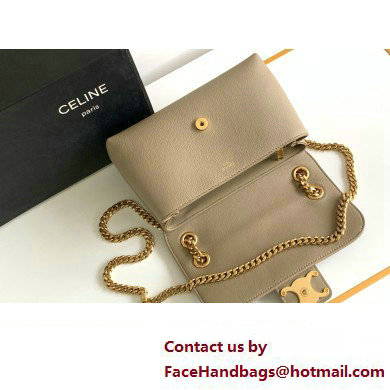 Celine TEEN Victoire Bag in SUPPLE CALFSKIN ETOUPE 2024