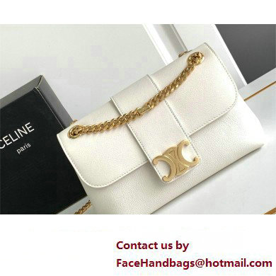 Celine TEEN Victoire Bag in SUPPLE CALFSKIN WHITE 2024 - Click Image to Close