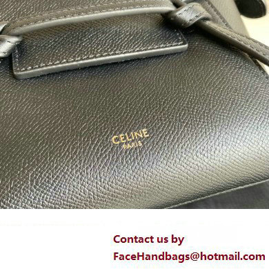 Celine mini belt pico Bag in grained calfskin black 2024