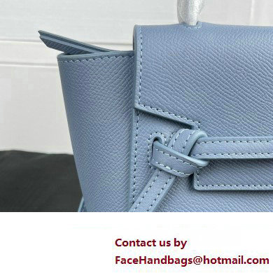 Celine mini belt pico Bag in grained calfskin deep blue 2024