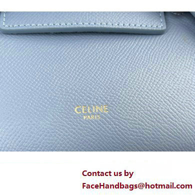 Celine mini belt pico Bag in grained calfskin deep blue 2024