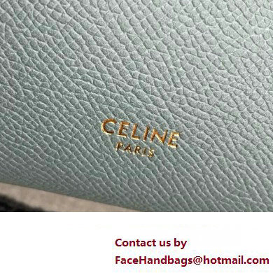 Celine mini belt pico Bag in grained calfskin green 2024