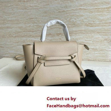 Celine mini belt pico Bag in grained calfskin khaki 2024