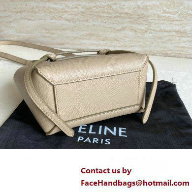 Celine mini belt pico Bag in grained calfskin khaki 2024