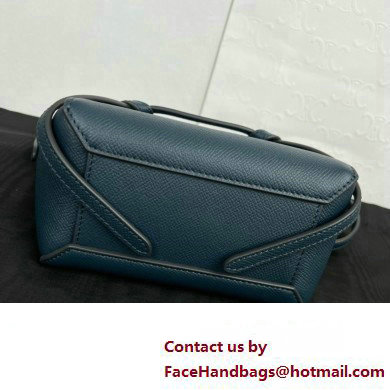 Celine mini belt pico Bag in grained calfskin navy blue 2024