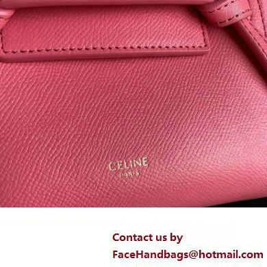 Celine mini belt pico Bag in grained calfskin rouge 2024