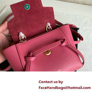 Celine mini belt pico Bag in grained calfskin rouge 2024