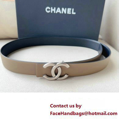 Chanel Width 3cm Reversible calfskin belt Camel 2024