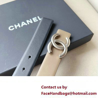 Chanel Width 3cm Reversible calfskin belt Camel 2024