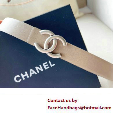 Chanel Width 3cm Reversible calfskin belt Camel 2024