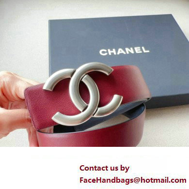 Chanel Width 3cm Reversible calfskin belt Red 2024