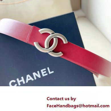 Chanel Width 3cm Reversible calfskin belt Red 2024