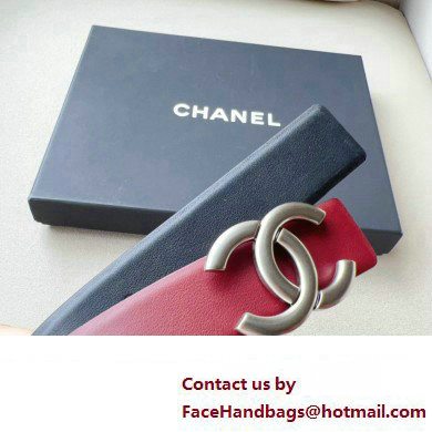 Chanel Width 3cm Reversible calfskin belt Red 2024