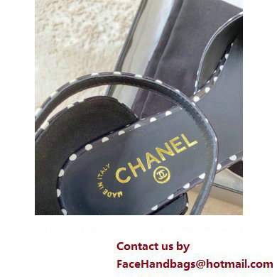 Chanel dots Mary Janes with Camellia black 2024