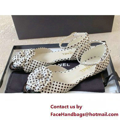 Chanel dots Mary Janes with Camellia white 2024 - Click Image to Close