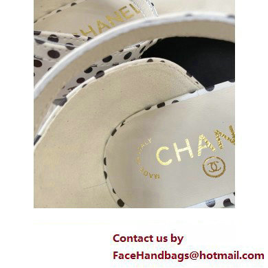 Chanel dots Mary Janes with Camellia white 2024