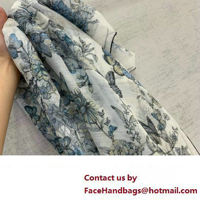 DIOR Toile de Jouy Mexico Motif SHAWL BLUE 2024