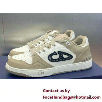 Dior Beige and White Smooth Calfskin B57 Low-Top Sneaker 2024