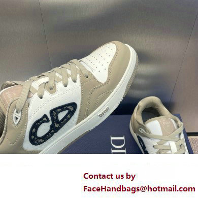 Dior Beige and White Smooth Calfskin B57 Low-Top Sneaker 2024