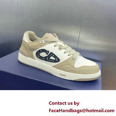 Dior Beige and White Smooth Calfskin B57 Low-Top Sneaker 2024